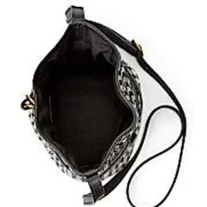 Ralph Lauren Black and White Bucket Bag Polo Ralph Lauren Black White Houndstooth Mini Bellport  main image 2